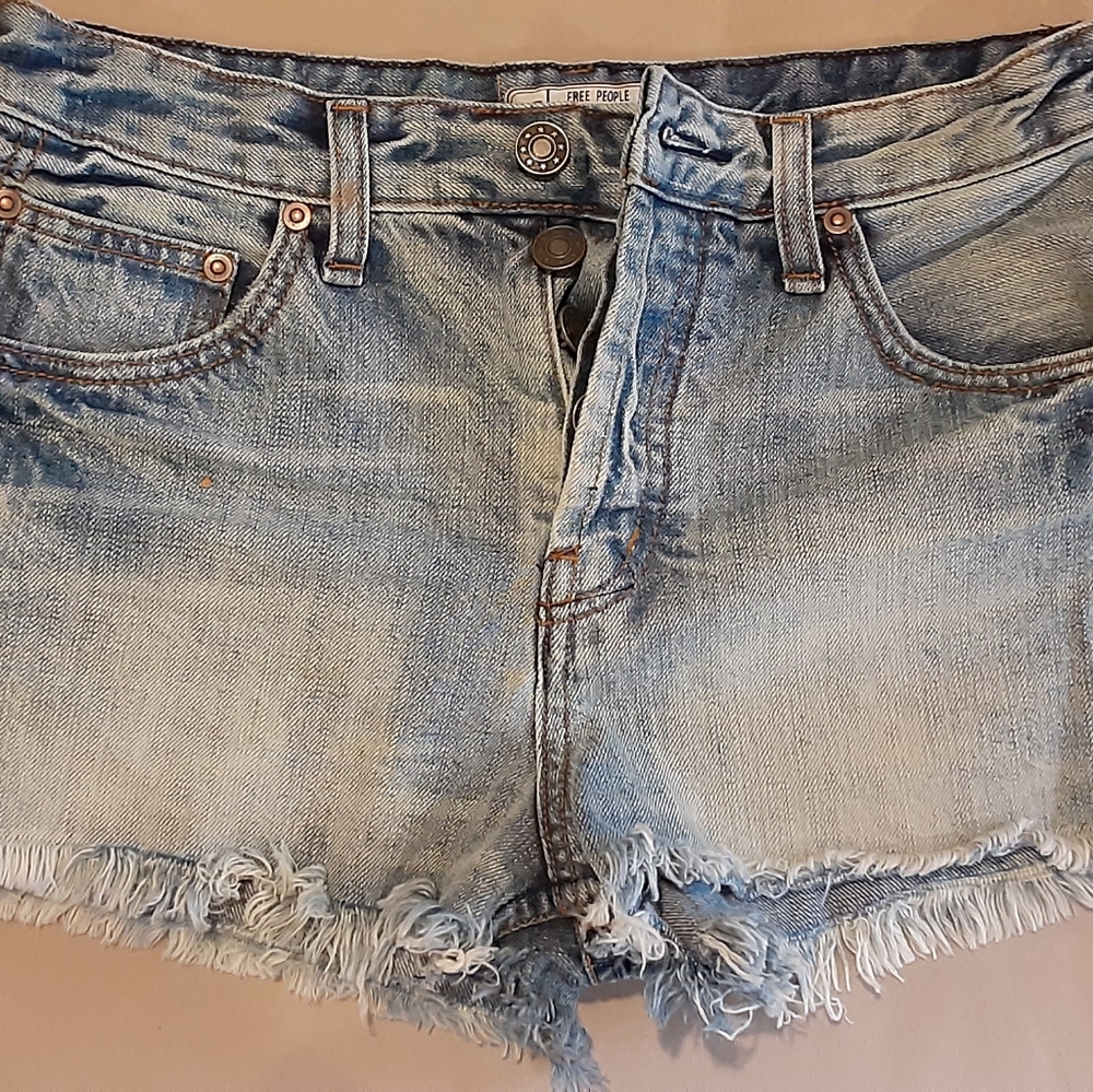 Free People denim shorts
